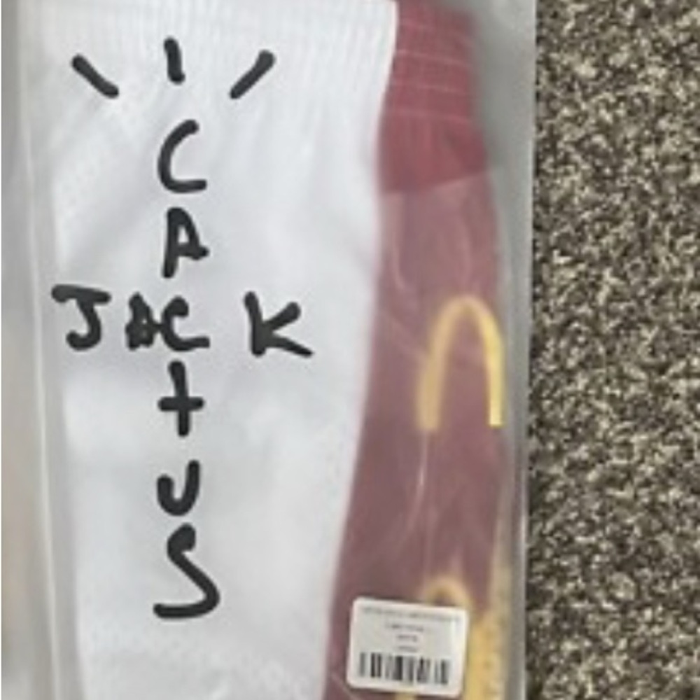 Cactus Jack by Travis Scott Red and White Athletic Shorts